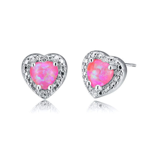 Valencia Pink Opal Studs