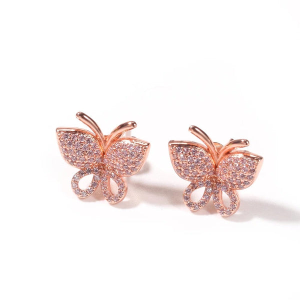 Olivia Butterfly Studs Rose Gold