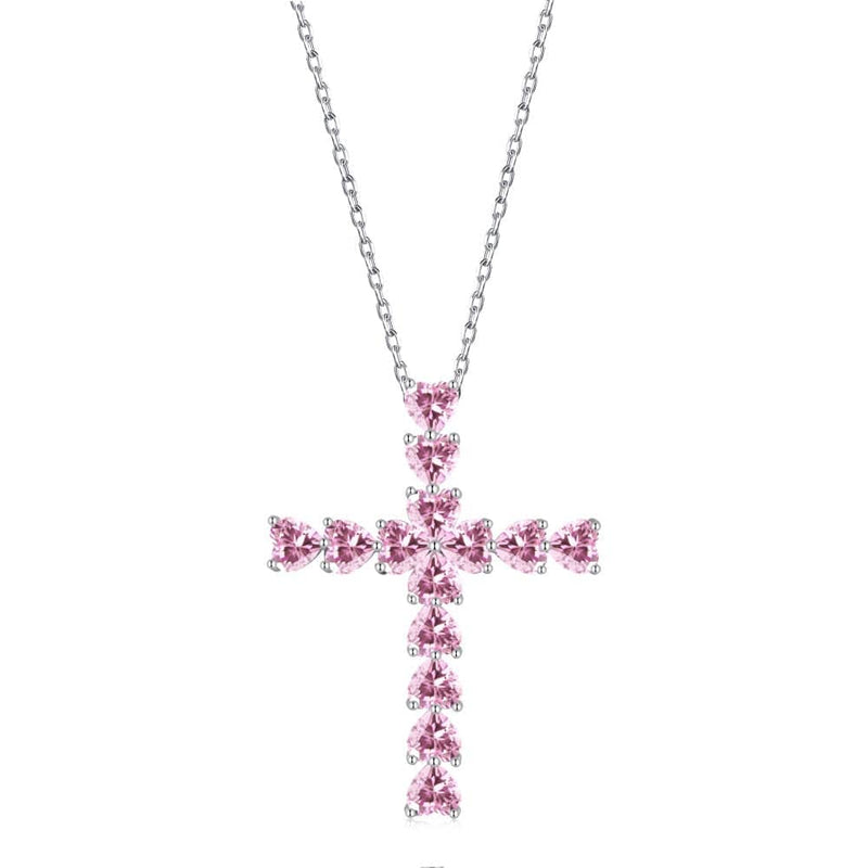 Pink Amore Cross Sterling Silver