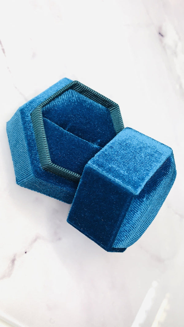 Luxe Teal Ring Box