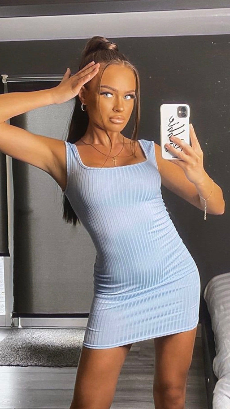Alexa Mini Dress - Baby Blue