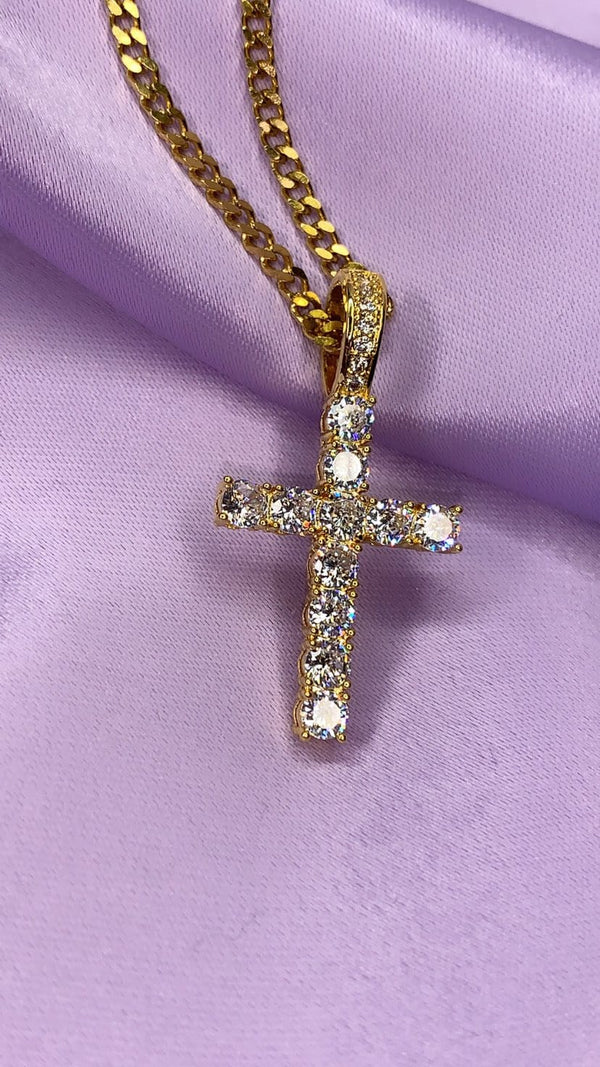 Gold Grace Cross Necklace