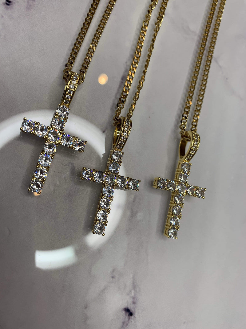 Gold Grace Cross Necklace