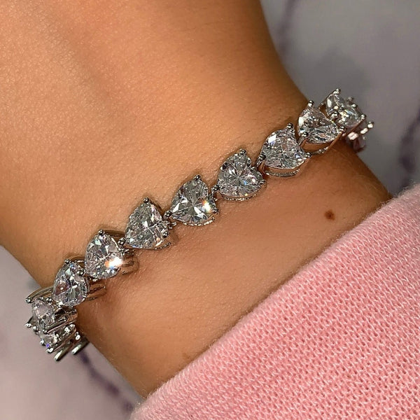 Maisie Heart Tennis Bracelet