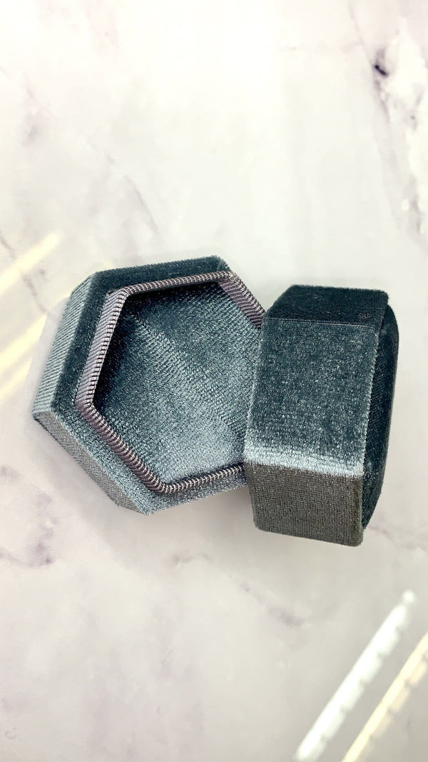 Luxe Grey Ring Box