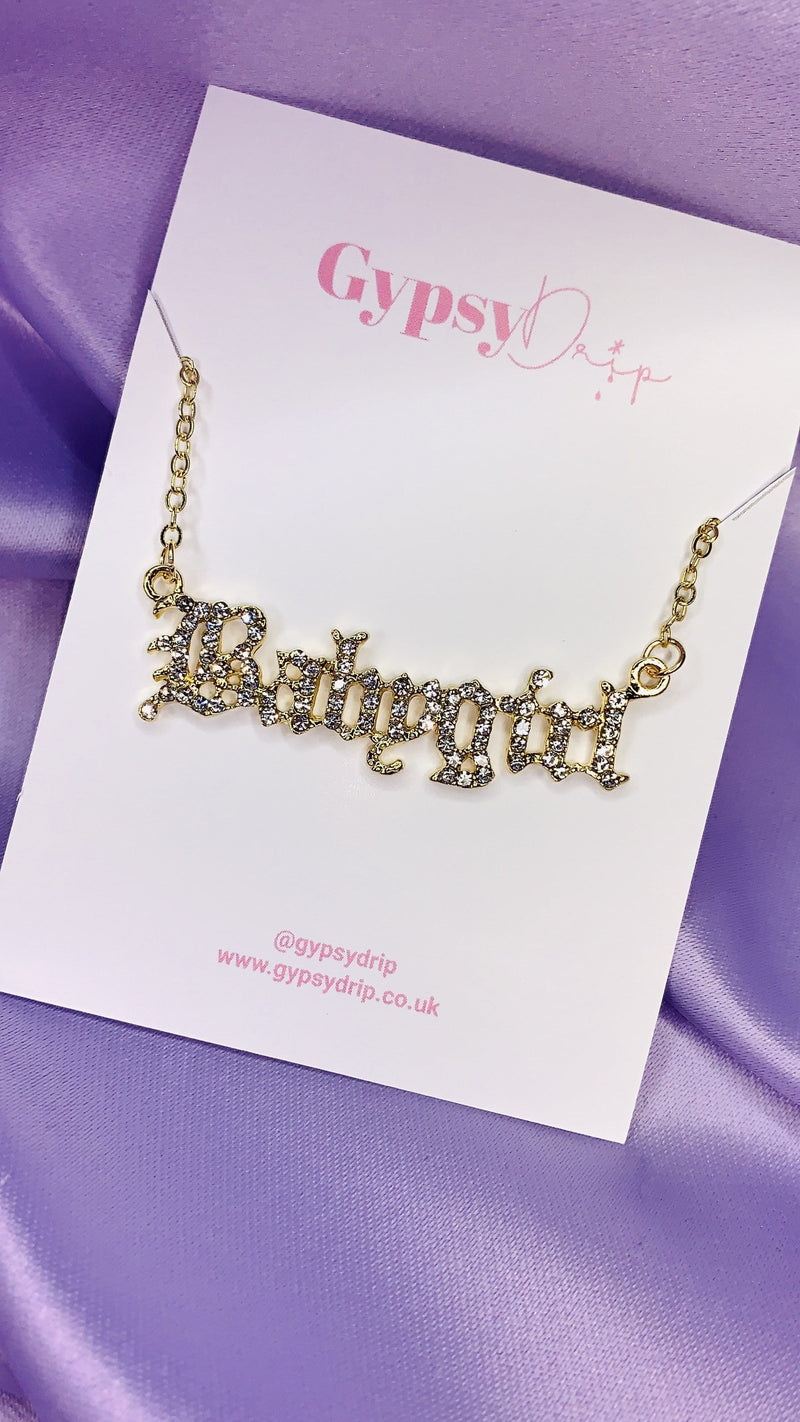 Gold Icy Babygirl Necklace